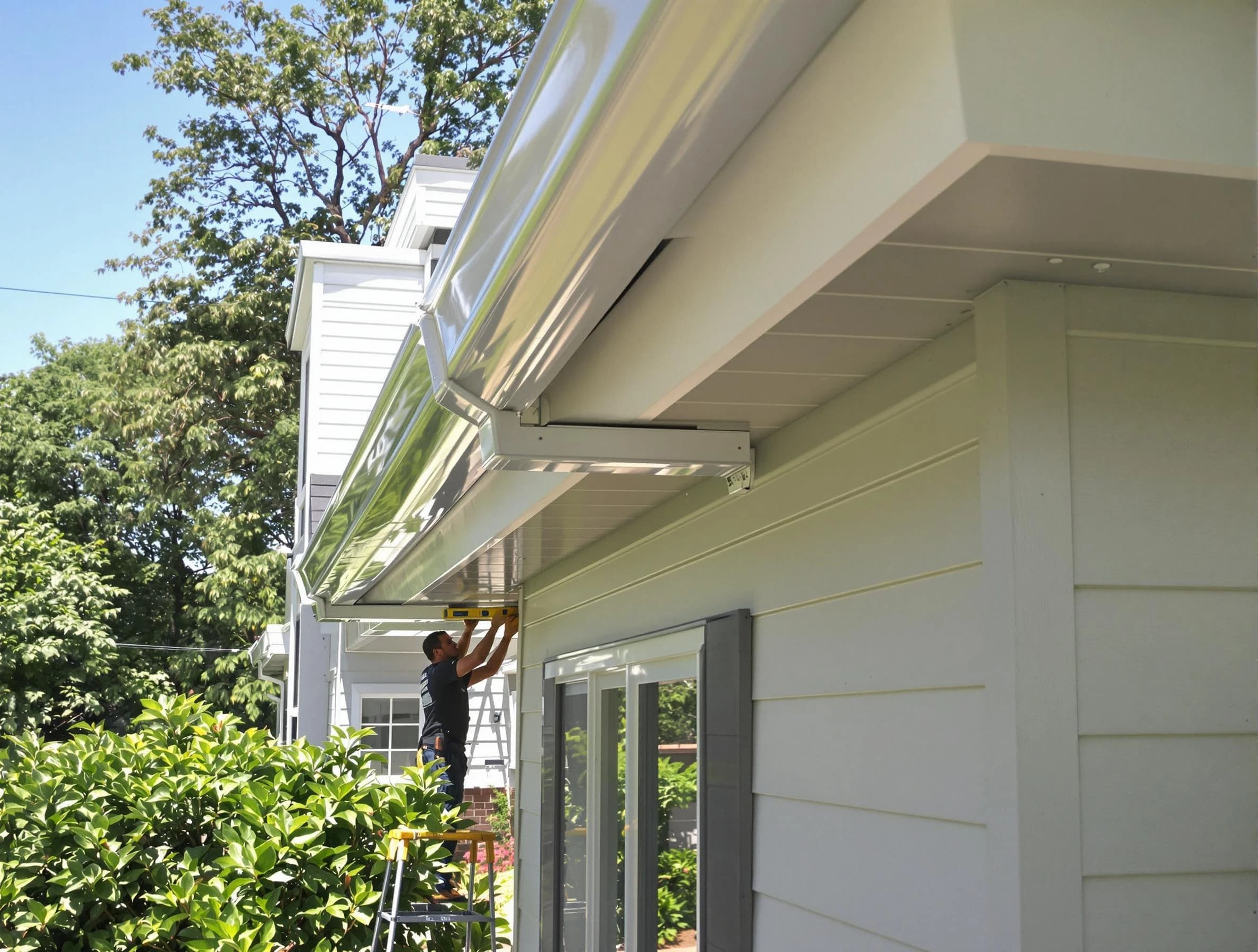 Properly aligned gutter system installed by Euclid Roofing Company in Euclid, OH