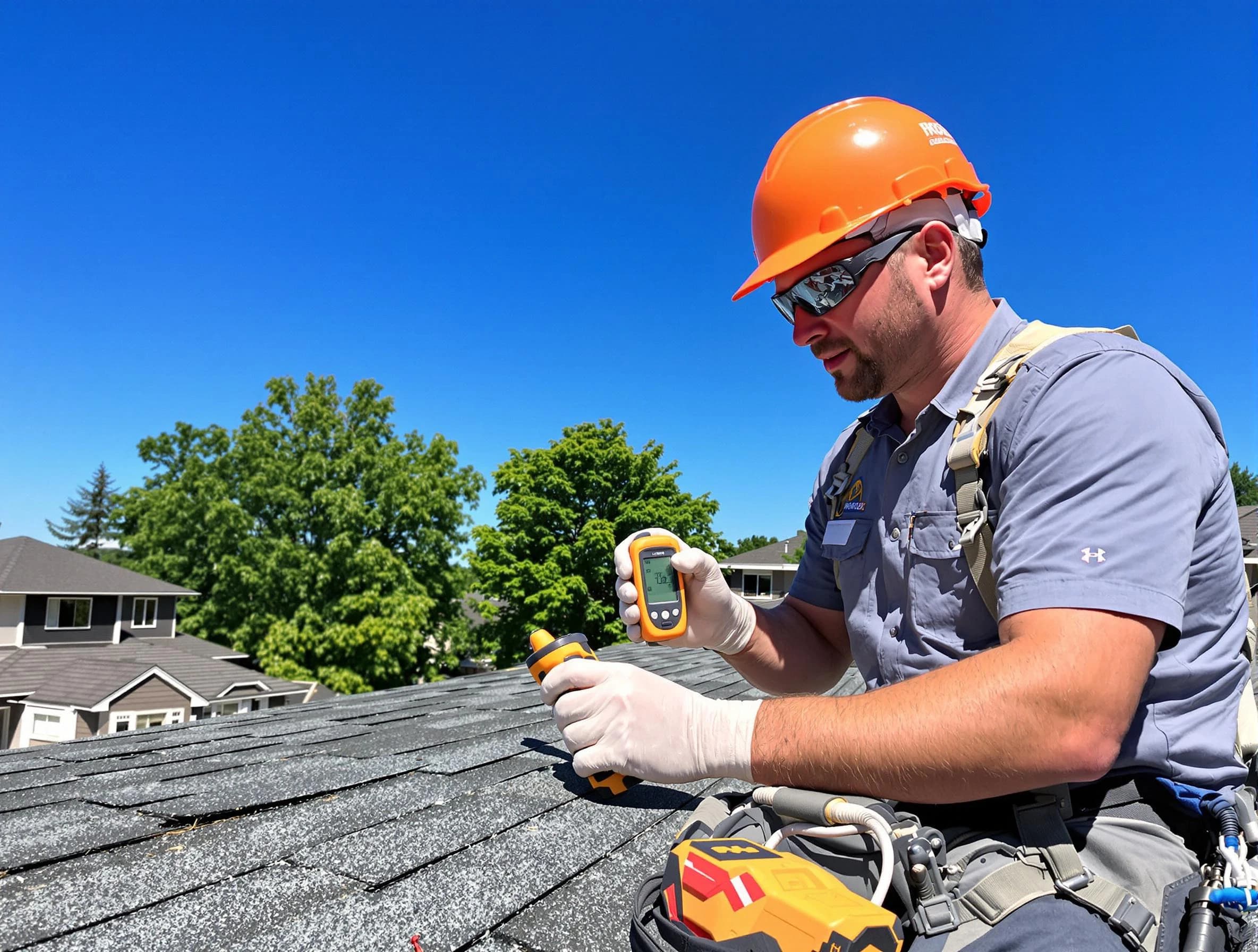 Euclid Roofing Company conducting a roof inspection in Euclid, OH