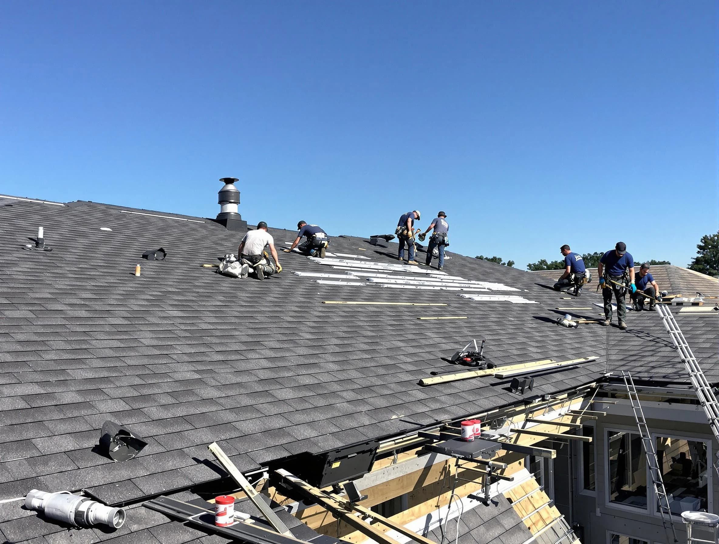 Euclid Roofing Company experts performing roof installation in Euclid, OH