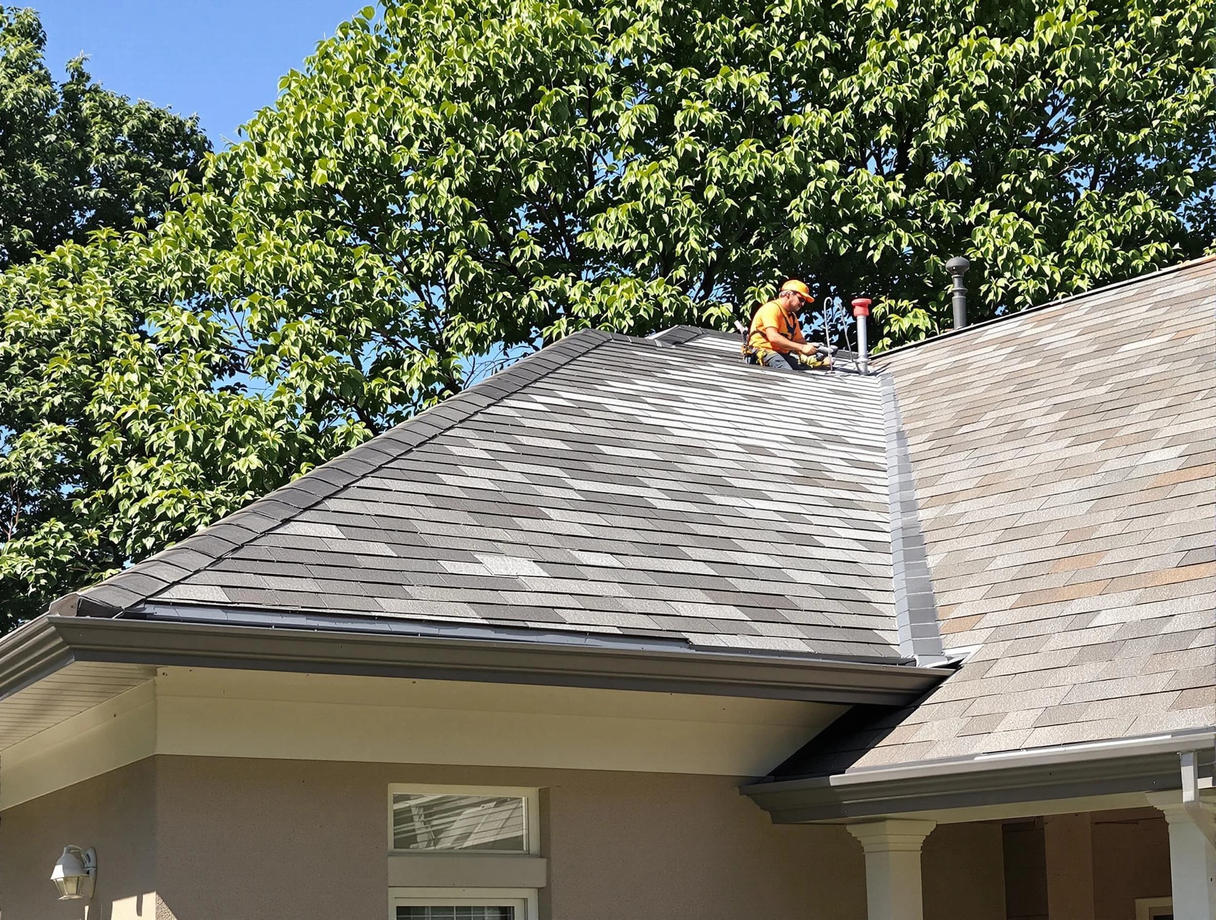 Newly completed shingle roofing by Euclid Roofing Company in Euclid, OH